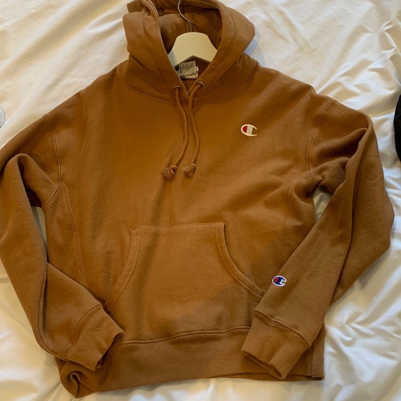 Mustard Yellow Champion Hoodie 